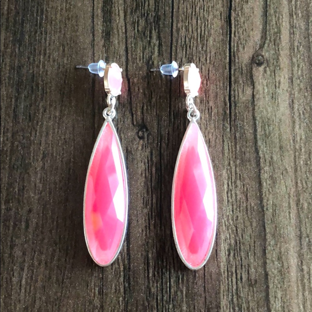 Pink drop & dangle earrings